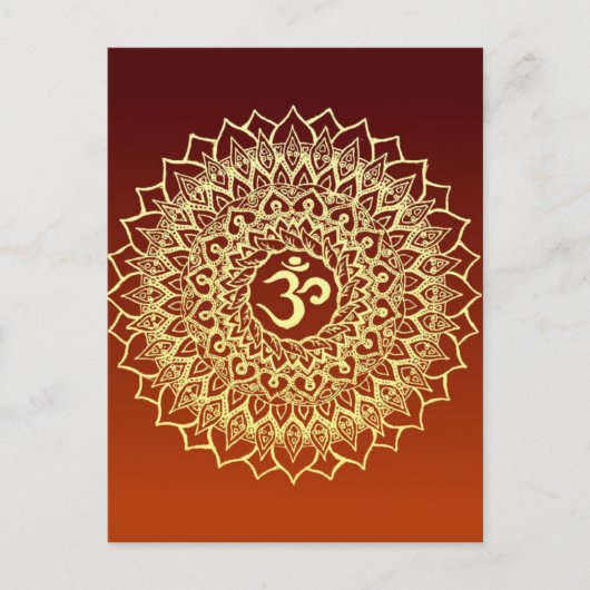 OM HINDU SYMBOOL BRIEFKAART (Voorkant)
