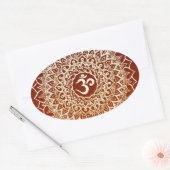 OM HINDU SYMBOOL OVALE STICKER (Envelop)