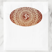 OM HINDU SYMBOOL OVALE STICKER (Tas)
