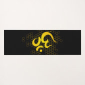 Om Honey - Black Gold Yogamat (Achterkant (horizontaal))