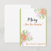 om iemand te bedanken bedankkaart (Voorkant / Achterkant)