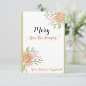 om iemand te bedanken bedankkaart (Staand voorkant)