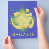 Om in Blauw & Goud - Namaste Flyer (Hand)