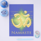 Om in Blauw & Goud - Namaste Flyer (Enkel)
