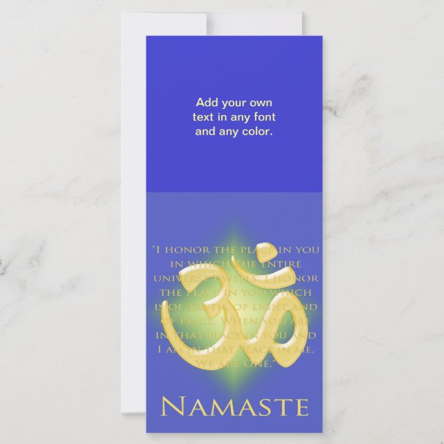 Om in Blue & Gold - Namaste (Voorkant)