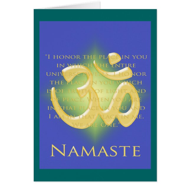 Om in Blue & Gold - Namaste (Voorkant)