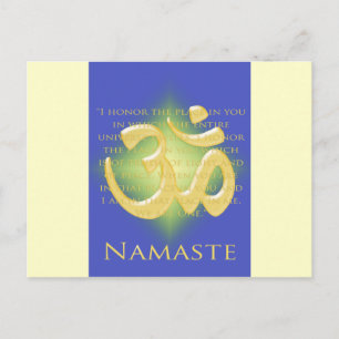 Om in Blue & Gold - Namaste Briefkaart