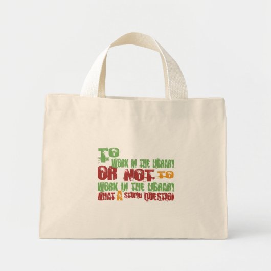 Om in de bibliotheek te werken mini tote bag (Voorkant)
