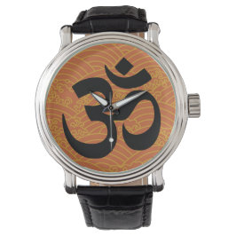 Om in een zee oranje golven horloge