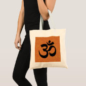 Om in een zee oranje golven tote bag (Voorkant (product))