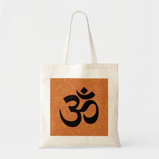 Om in een zee oranje golven tote bag (Voorkant)
