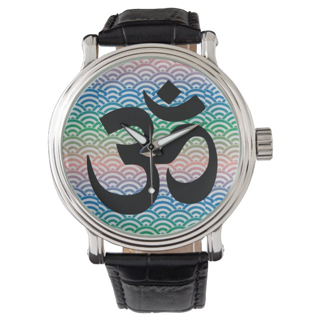 Om in een zee van kleurrijke golven horloge (Voorkant)