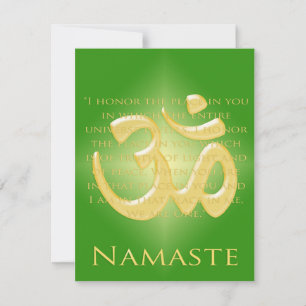 Om in Green & Gold - Namaste
