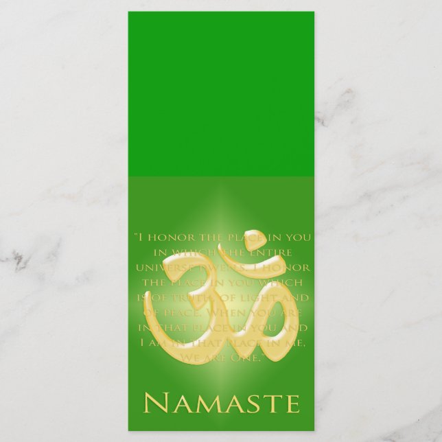 Om in Green & Gold - Namaste (Voorkant)