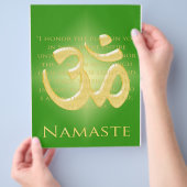 Om in Green & Gold - Namaste Flyer (Hand)