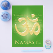 Om in Green & Gold - Namaste Flyer (Enkel)