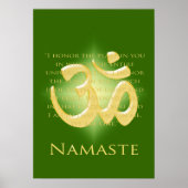 Om in Green & Gold - Namaste Poster (Voorkant)