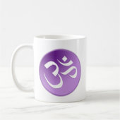 Om, in het Paars en wit Koffiemok (Links)