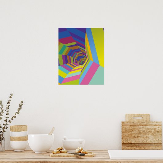 Om in kleur te verdwijnen poster (Keuken)