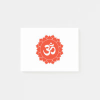Om in Lotus, smakelijk gekleurd gedecideerd Yoga d