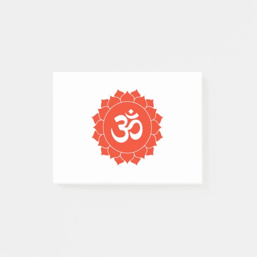 Om in Lotus, smakelijk gekleurd gedecideerd Yoga d Post-it® Notes (Voorkant)