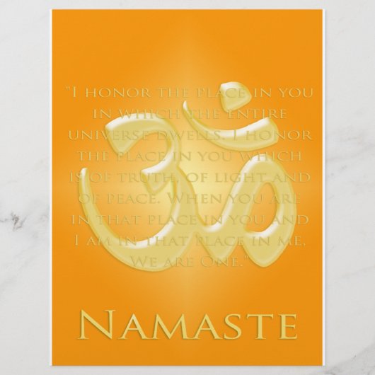 Om in Oranges & Gold - Namaste Flyer (Voorkant)