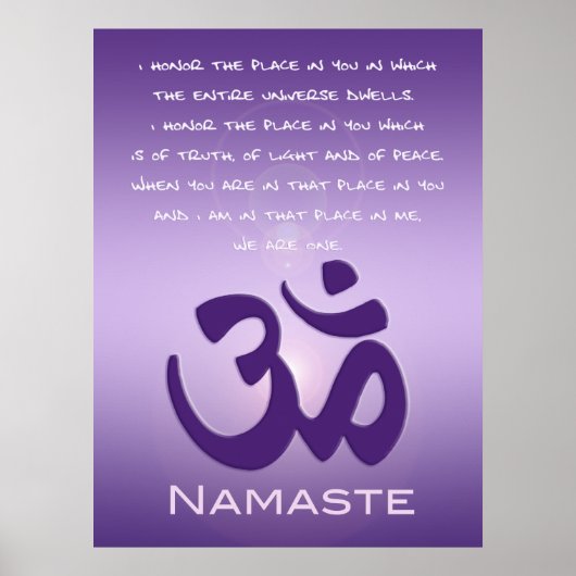 Om in Purples - Namaste Poster (Voorkant)