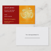 Om in Sinaasappels en goud - Namaste Afsprakenkaartje (Voorkant / Achterkant)