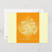 Om in Sinaasappels en goud - Namaste Briefkaart (Voorkant / Achterkant)