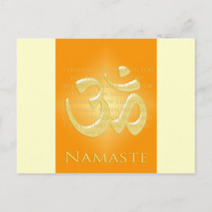 Om in Sinaasappels en goud - Namaste Briefkaart