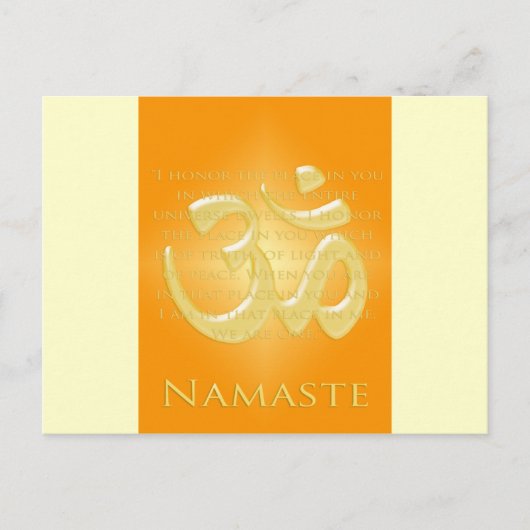 Om in Sinaasappels en goud - Namaste Briefkaart (Voorkant)