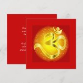 Om in Sinaasappels en goud - Namaste Kaart (Voorkant / Achterkant)