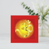 Om in Sinaasappels en goud - Namaste Kaart (Staand voorkant)