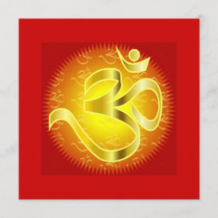 Om in Sinaasappels en goud - Namaste Kaart