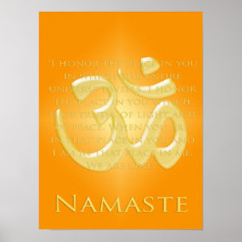 Om in Sinaasappels en goud - Namaste Poster