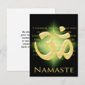 Om in zwart en goud - Namaste Kaart (Voorkant / Achterkant)