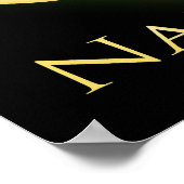 Om in zwart en goud - Namaste Poster (Hoek)