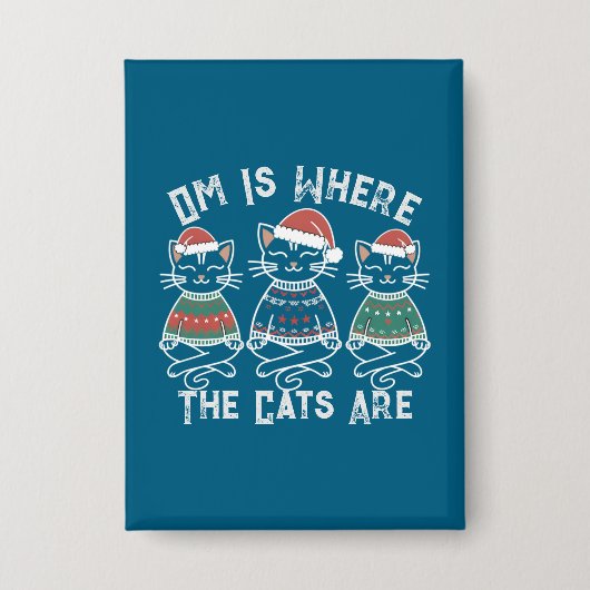 Om is waar de katten feestelijk zijn button (Voorkant)