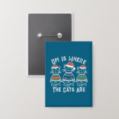 Om is waar de katten feestelijk zijn button (Voorkant / Achterkant)