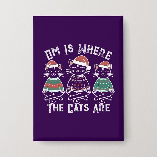 Om is waar de katten feestelijk zijn button (Voorkant)