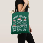 Om is waar de katten vakantie vieren tote bag (Dichtbij)