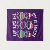 Om is waar de katten zijn feestelijke vakantie wandkleed (Voorkant (horizontaal))