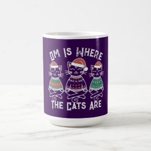 Om Is Waar De Katten Zijn - Grappige Yoga Kerstmis Koffiemok