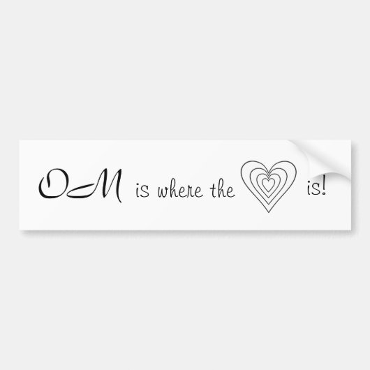 OM is waar het hart is! Bumpersticker (Voorkant)