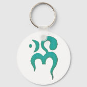 Om - Jade Sleutelhanger (Voorkant)