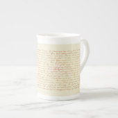 Om Jane Austen te citeren citeert Tea Cup Porselein Kop (Voorkant rechts)