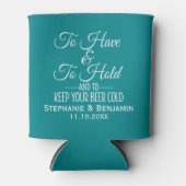 Om je bier koud te hebben en te houden Bruiloft Blikjeskoeler (Voorkant)