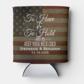 Om je bier koud te houden en te bewaren Huwelijk Blikjeskoeler (Voorkant)