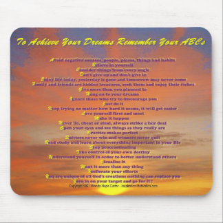 Om je dromen te bereiken, onthoud je ABC's Muismat