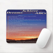 Om je dromen te bereiken...(vallende ster) mousepa muismat (Met muis)